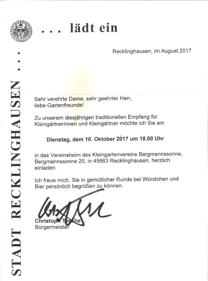 Empfang Brgermeiseter